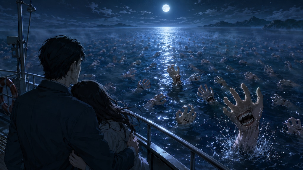 海に潜むイカの怪異