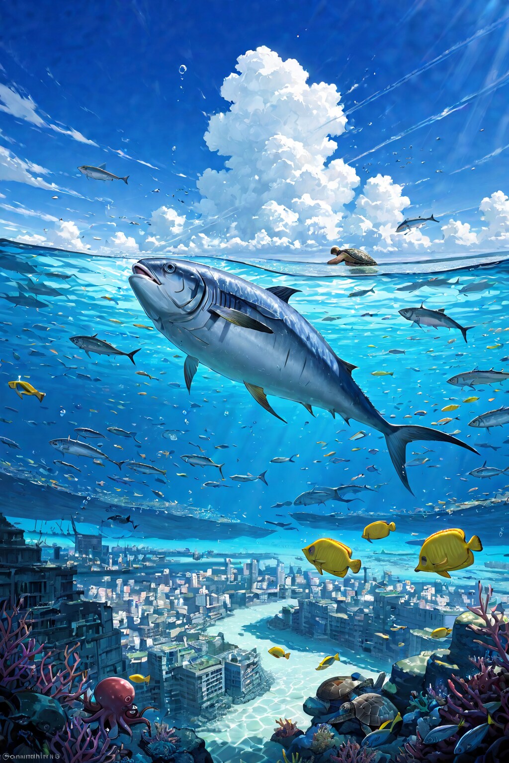 世界が海に沈んだ | の人気AIイラスト・グラビア