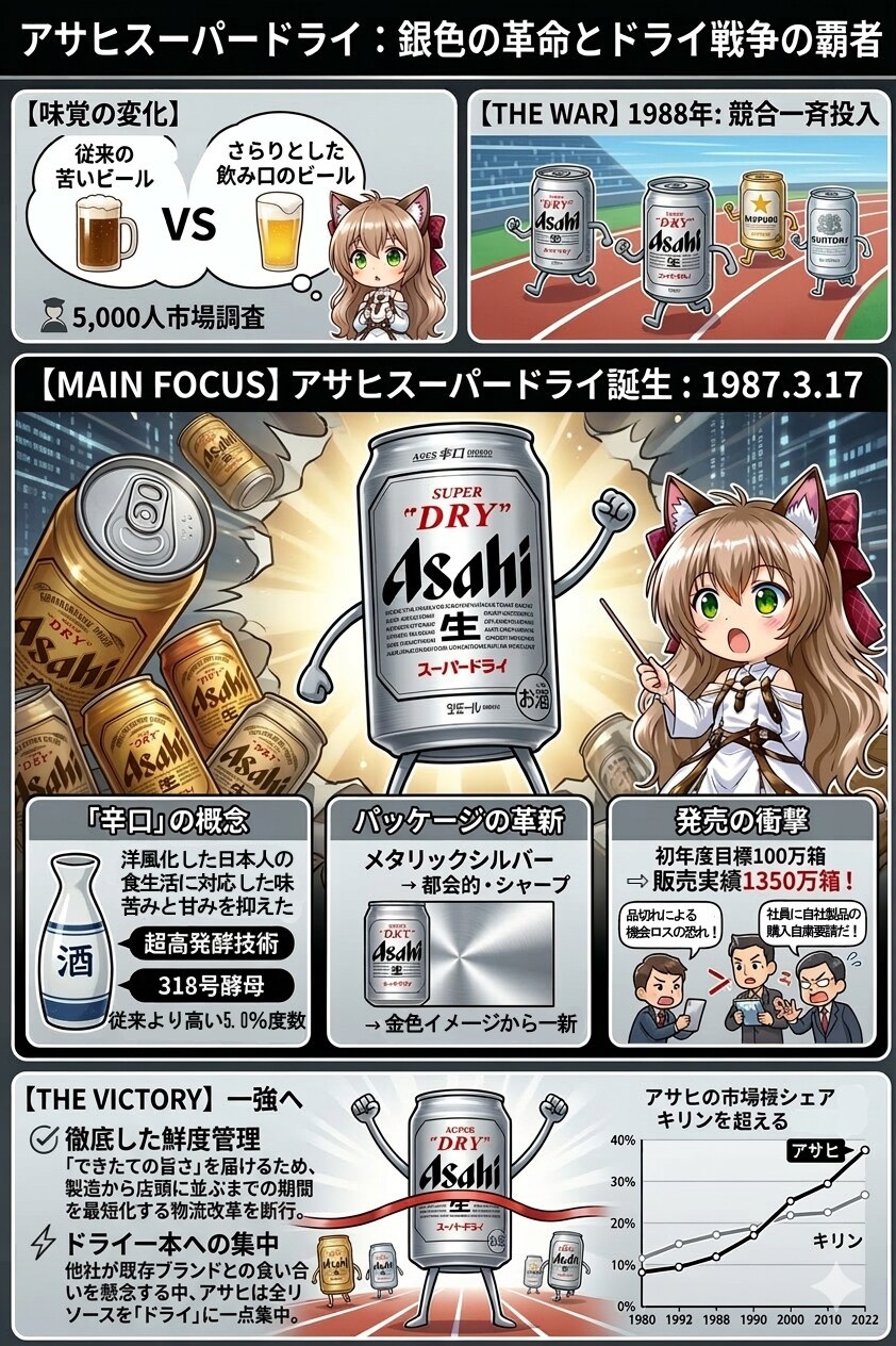 3月17日はアサヒスーパードライの発売日