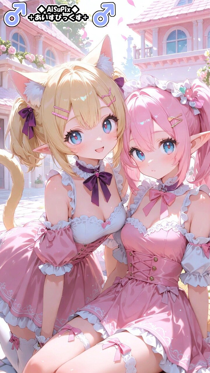💙AiSuPix／猫耳エルフのロリータちゃん達💙