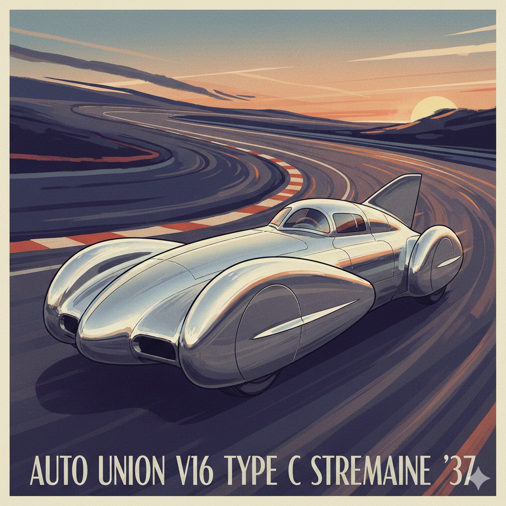 お題：アウトユニオン V16 タイプc ストリームライン '37