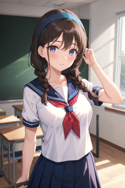 セーラー服の女の子３７ | の人気AIイラスト・グラビア