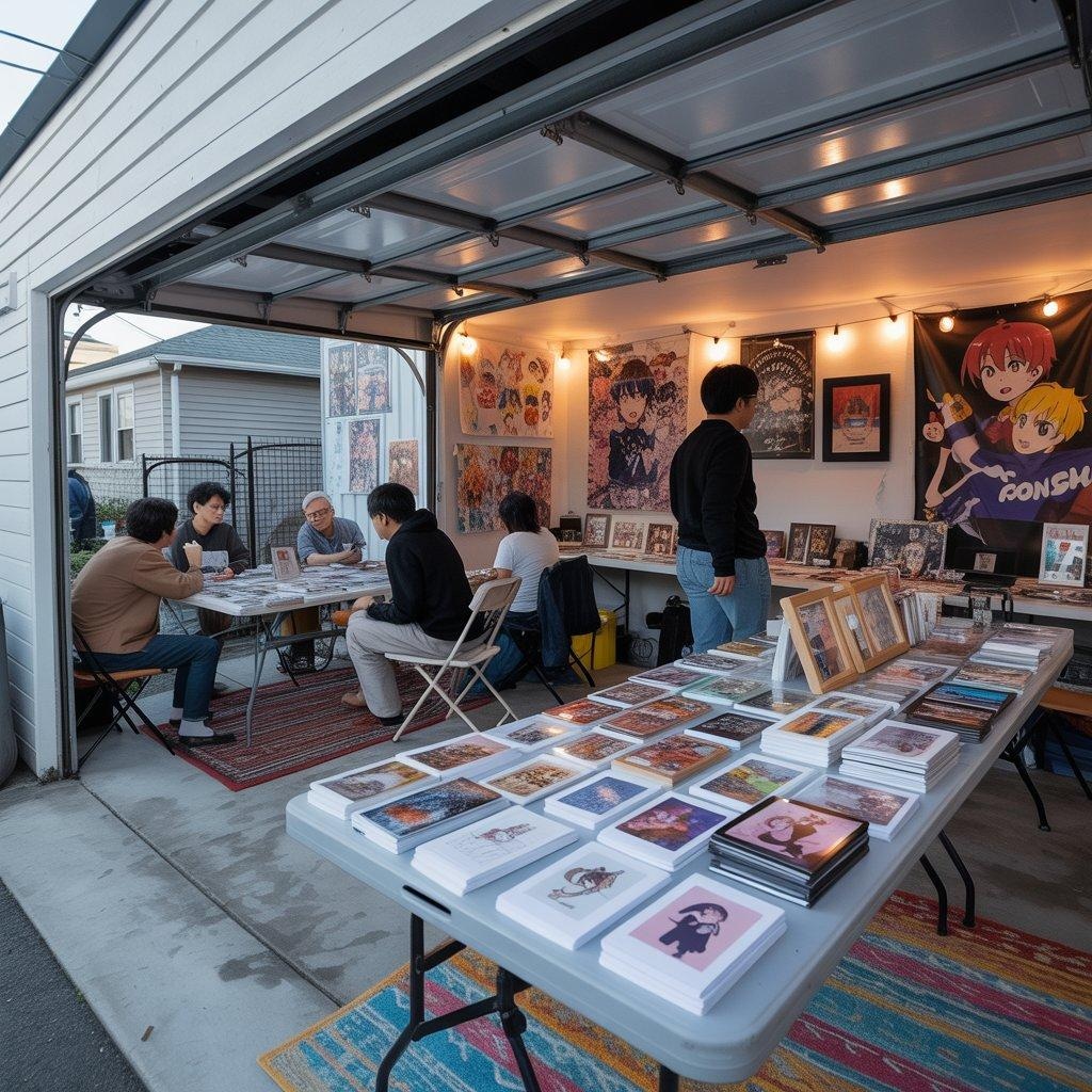 ガレージでの同人誌即売会