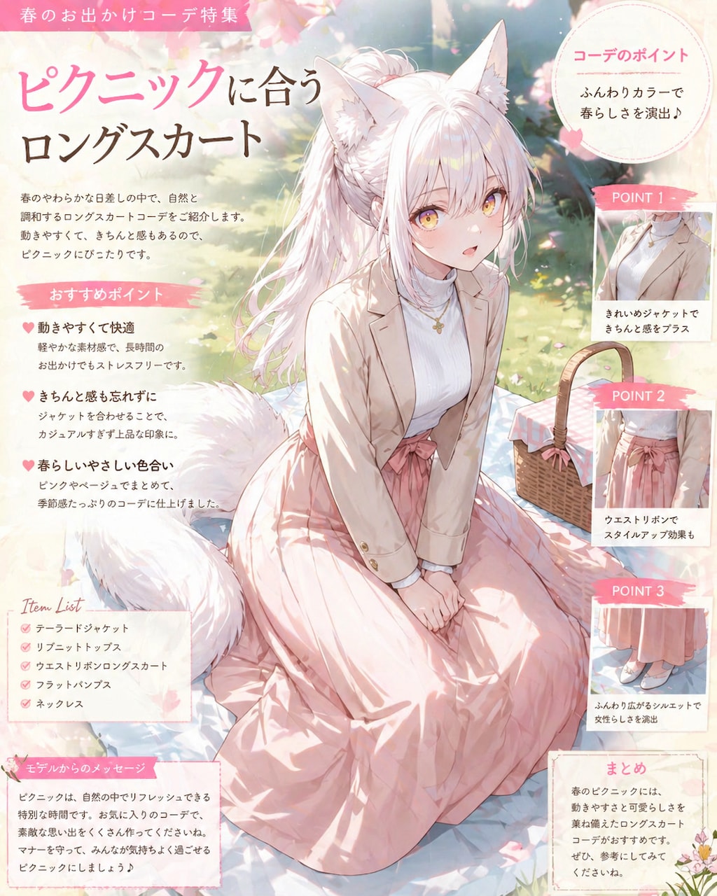 シチュエーションで選ぶロングスカート