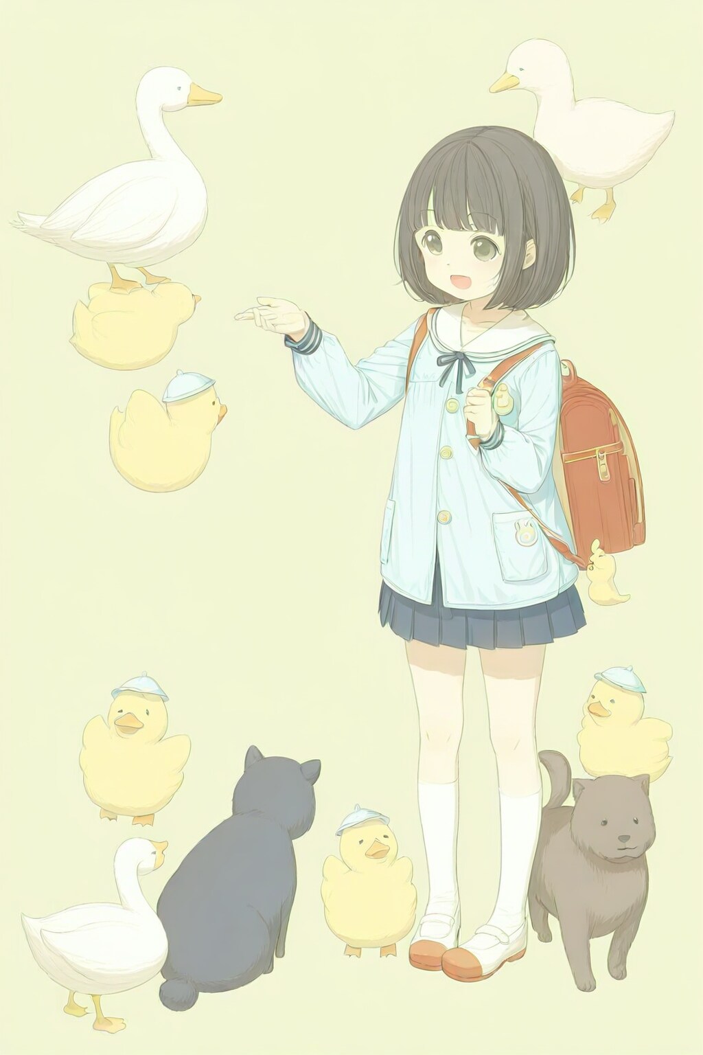 小さな笑顔と大きな仲間 | の人気AIイラスト・グラビア