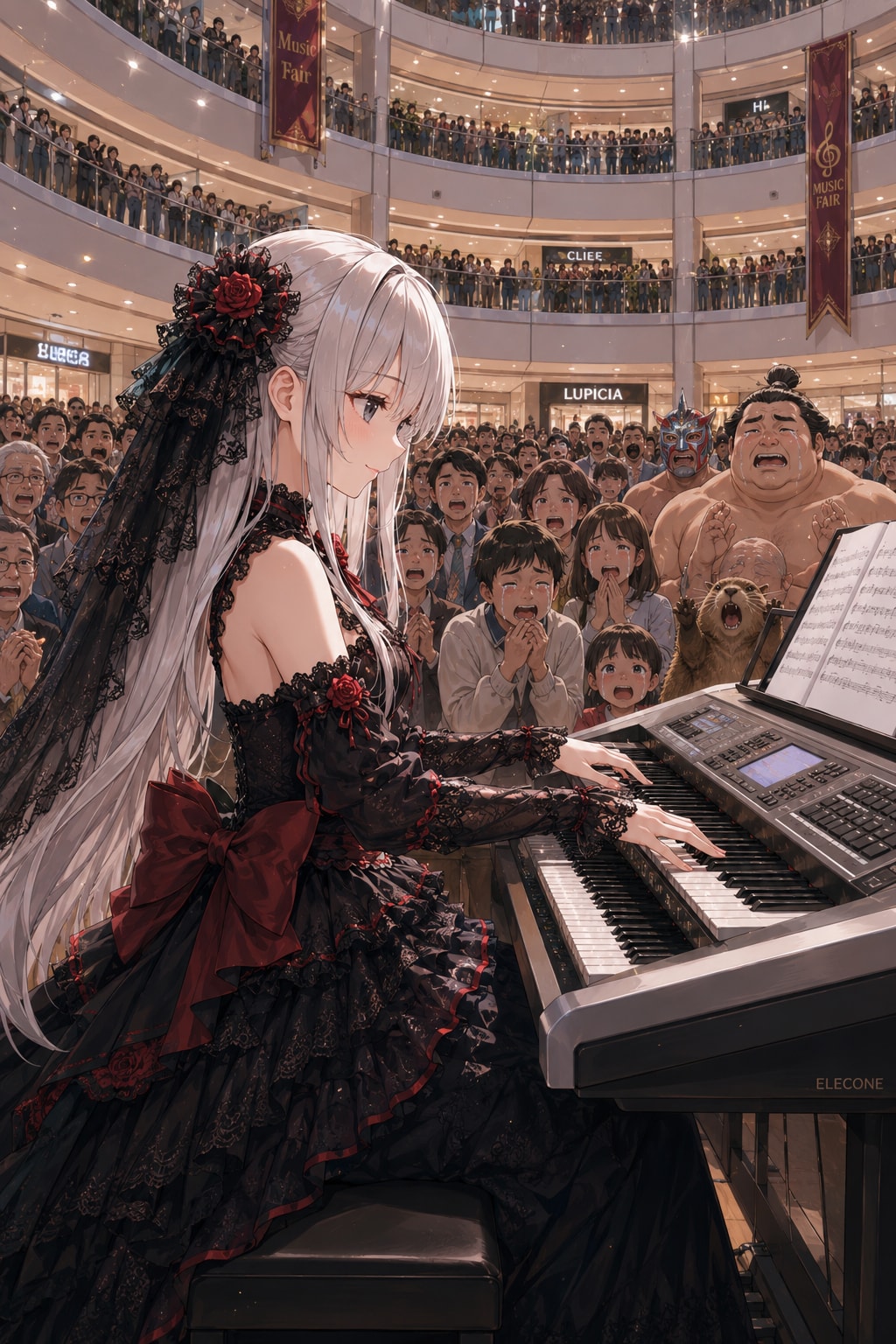 エレクトーンを弾く宮成桃ちゃん🩷