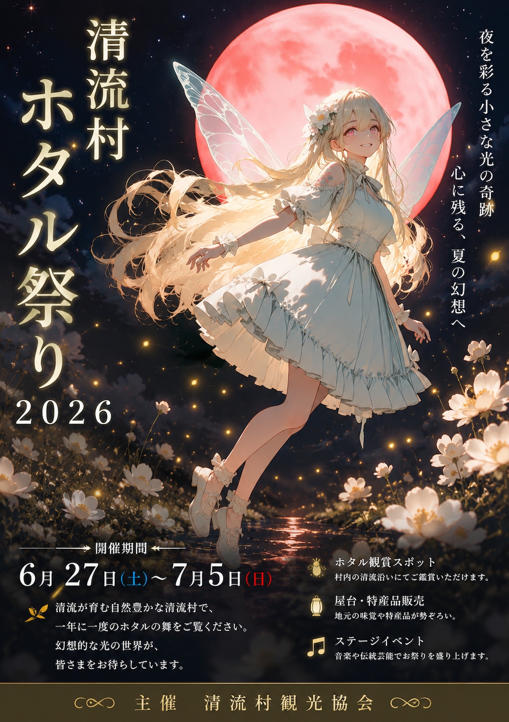 Sエピ・マキ『清流村ホタル祭り2026』ポスター