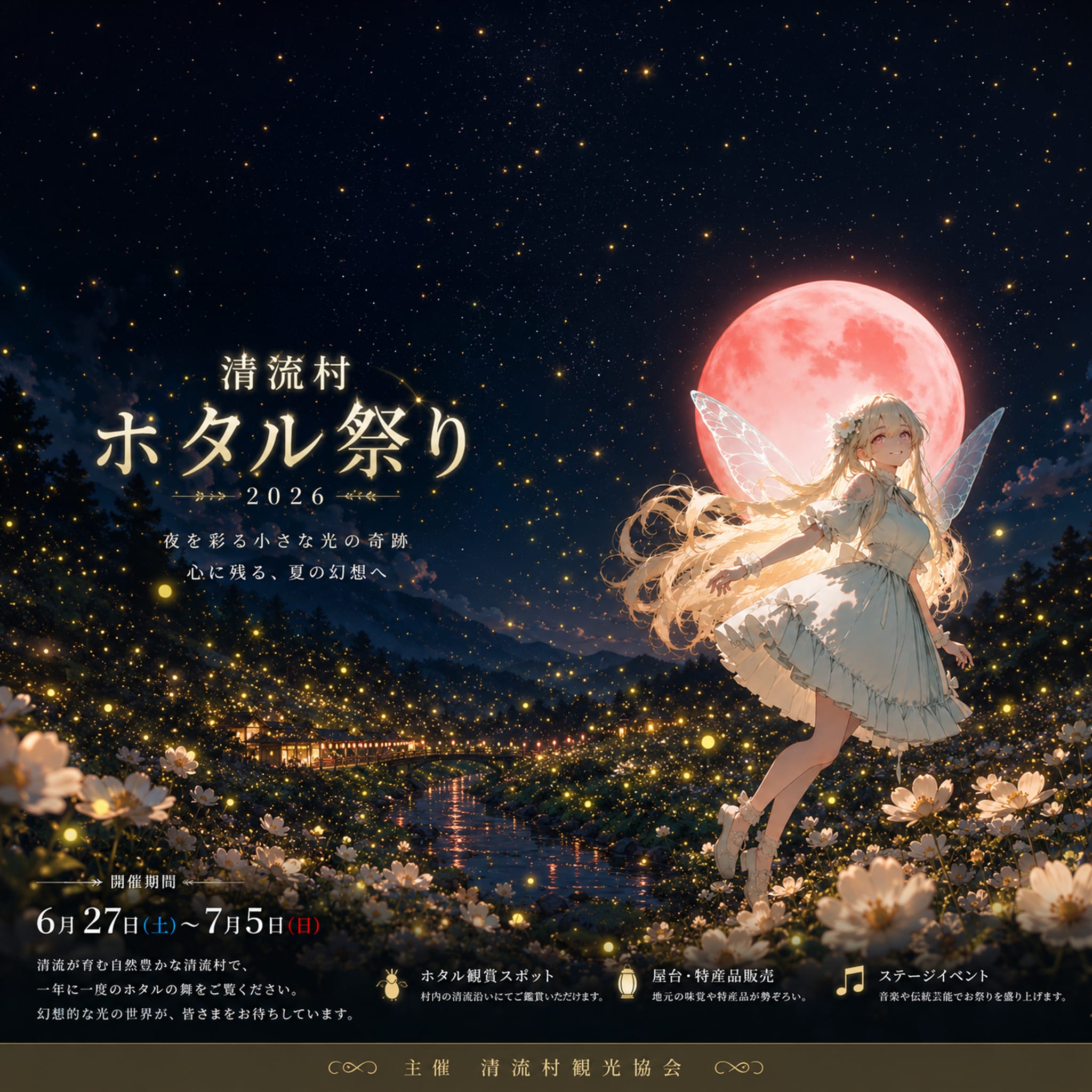 Sエピ・マキ『清流村ホタル祭り2026』ポスター