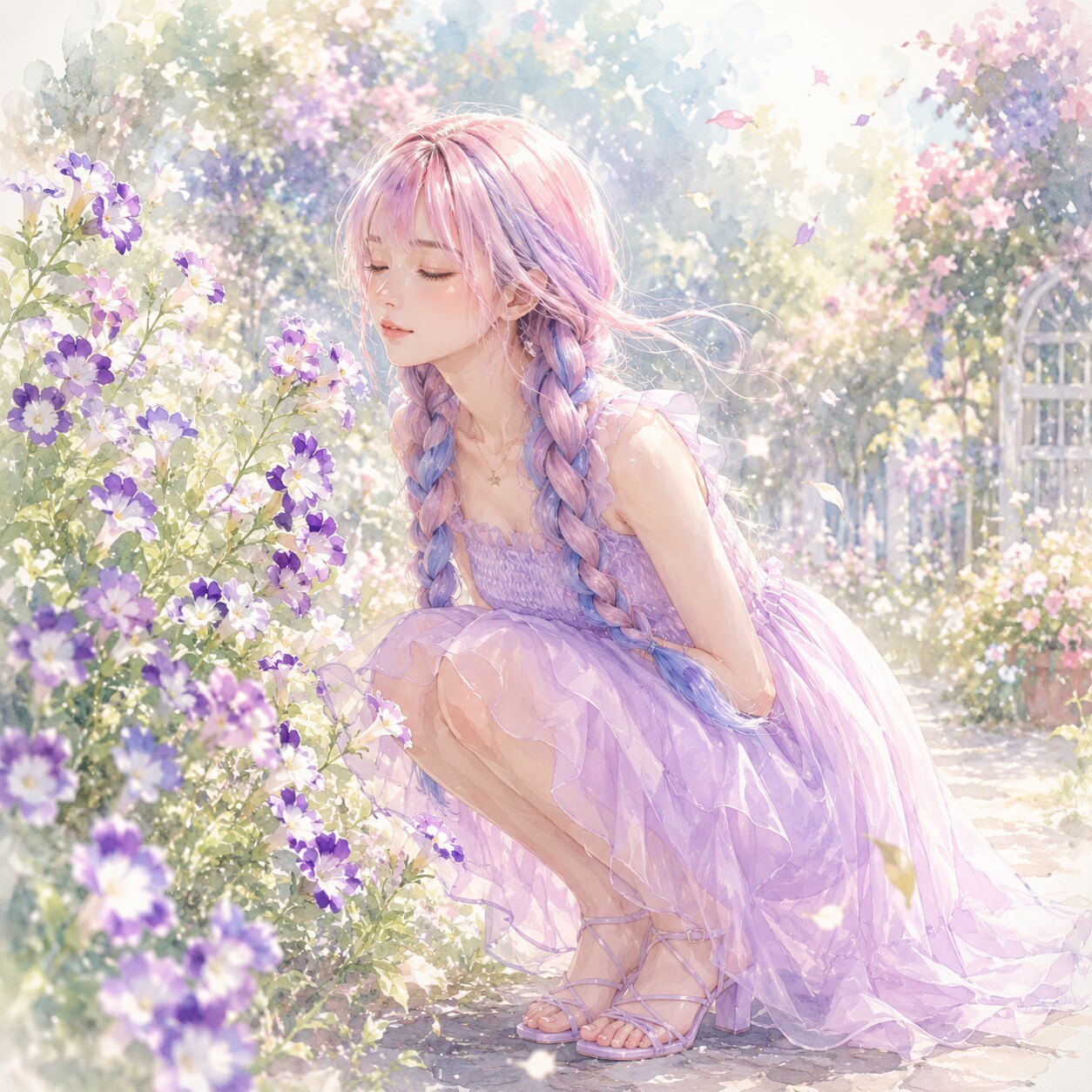 8/6の誕生花 トレニア（サイちゃん） | の人気AIイラスト・グラビア