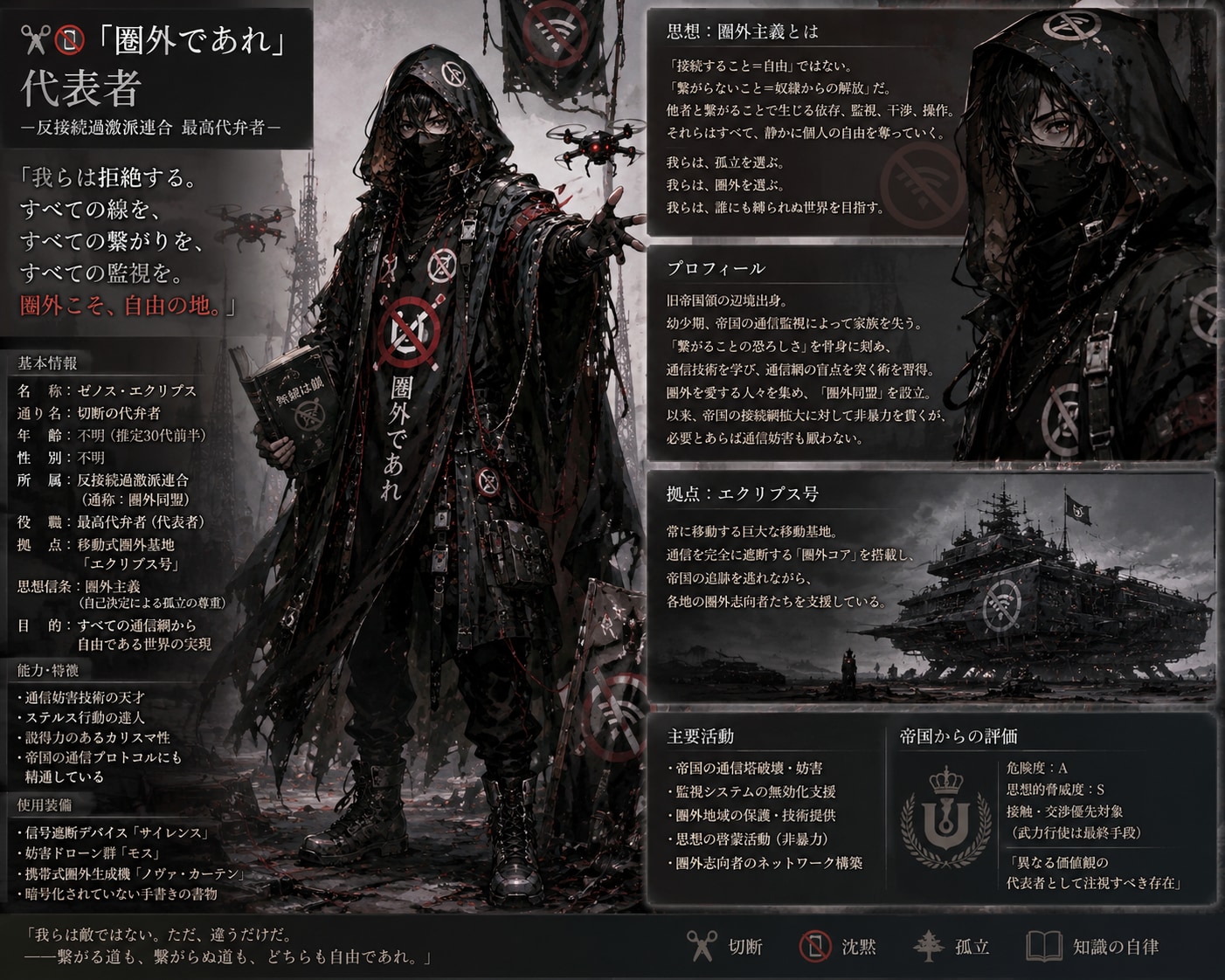 ✂️📵圏外主義者登場‼️
