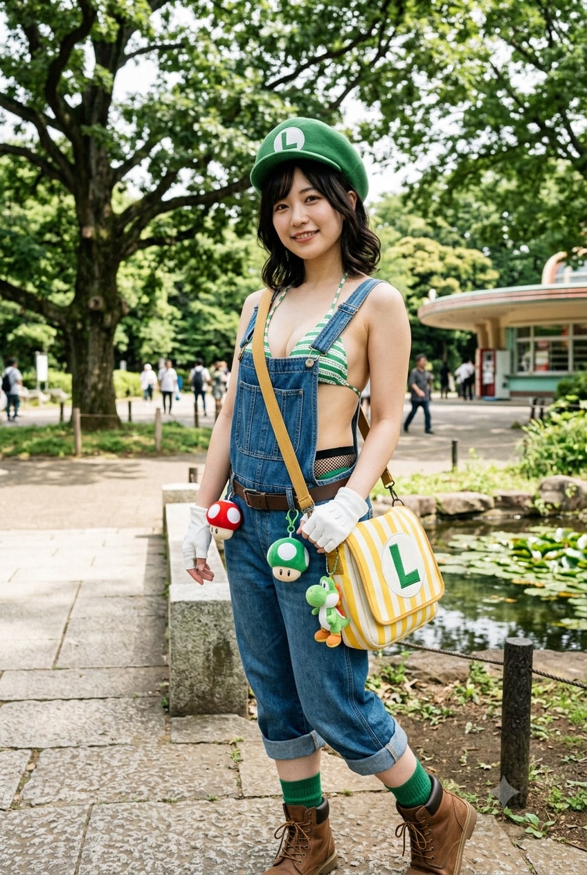 スーパーマリオブラザーズ ルイージのコスプレ