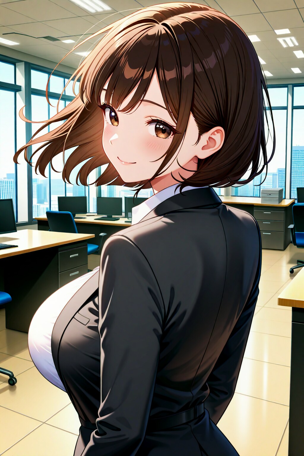 振り向くアキちゃん