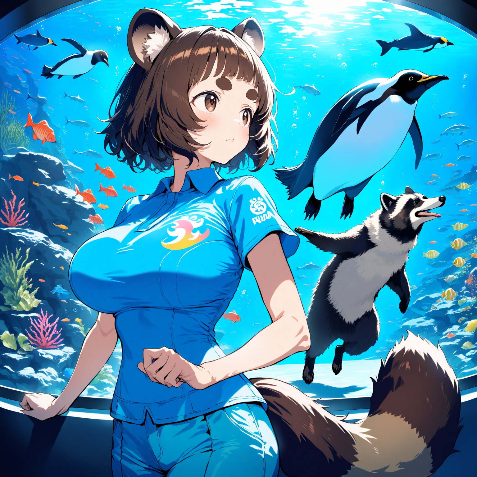 水族館でバイトタヌキ