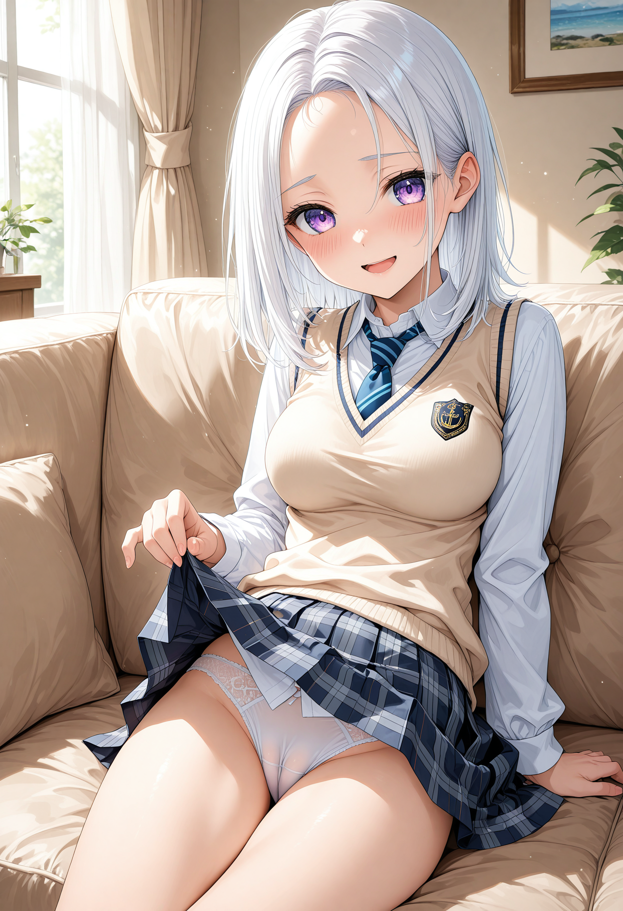 制服パンチラ