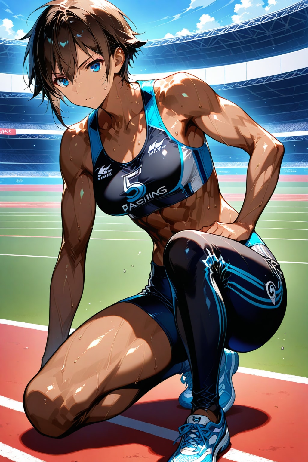 褐色陸上女子の肉体美🏃‍♀️