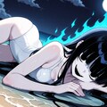 海を楽しむ幽霊さん 2枚目