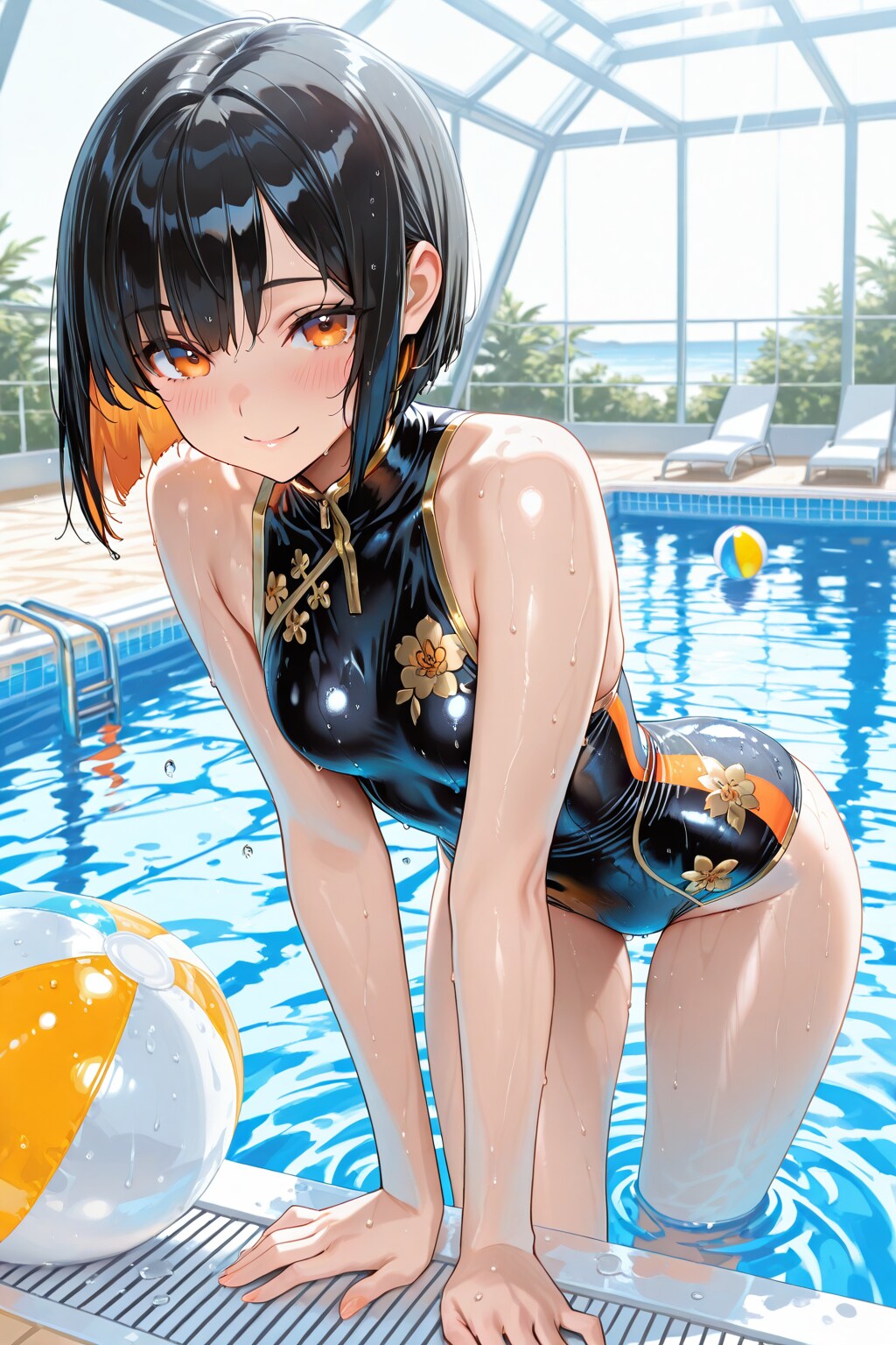 屋内プールで撮影会