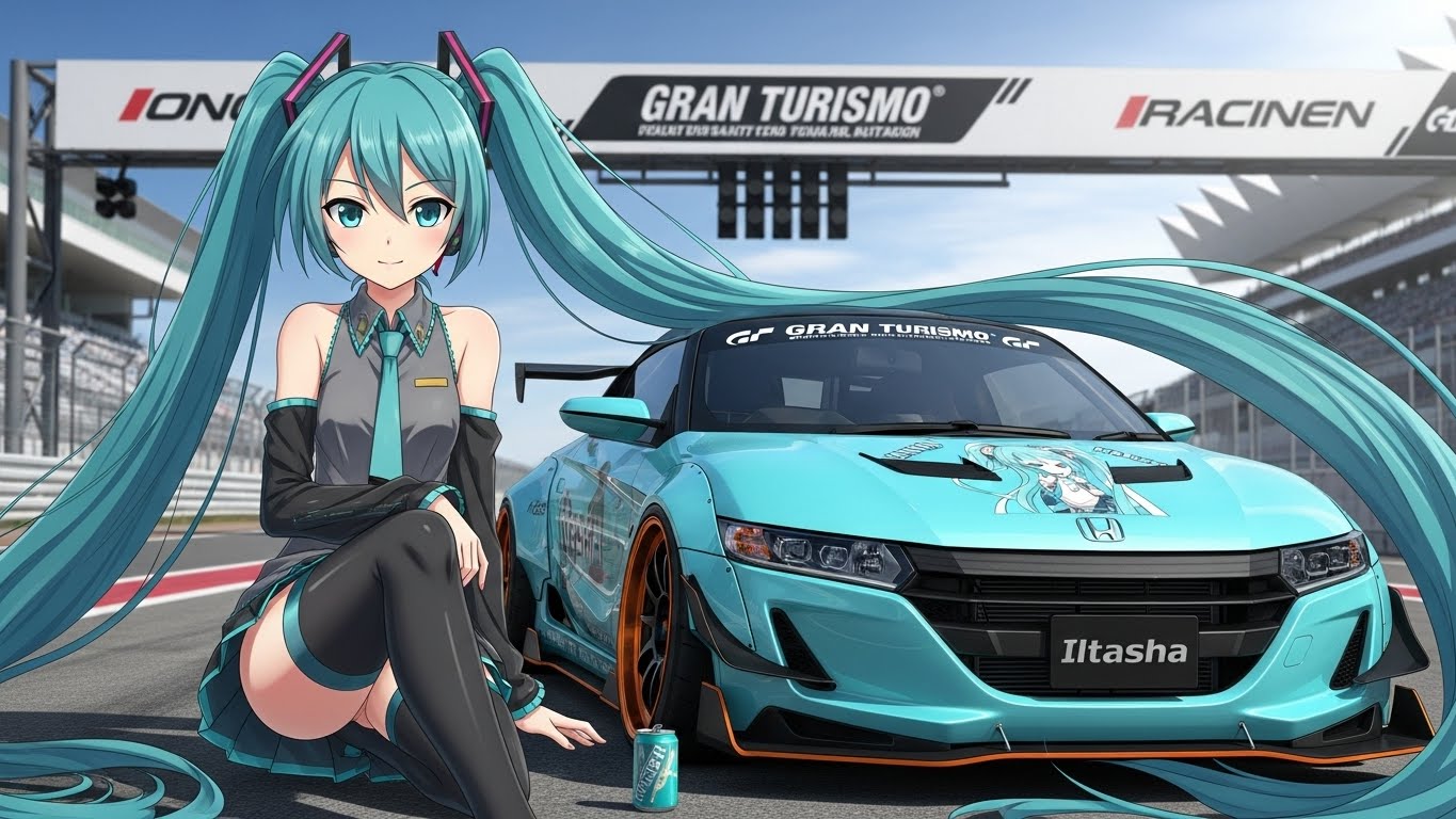 初音ミクとグランツーリスモS660 | の人気AIイラスト・グラビア