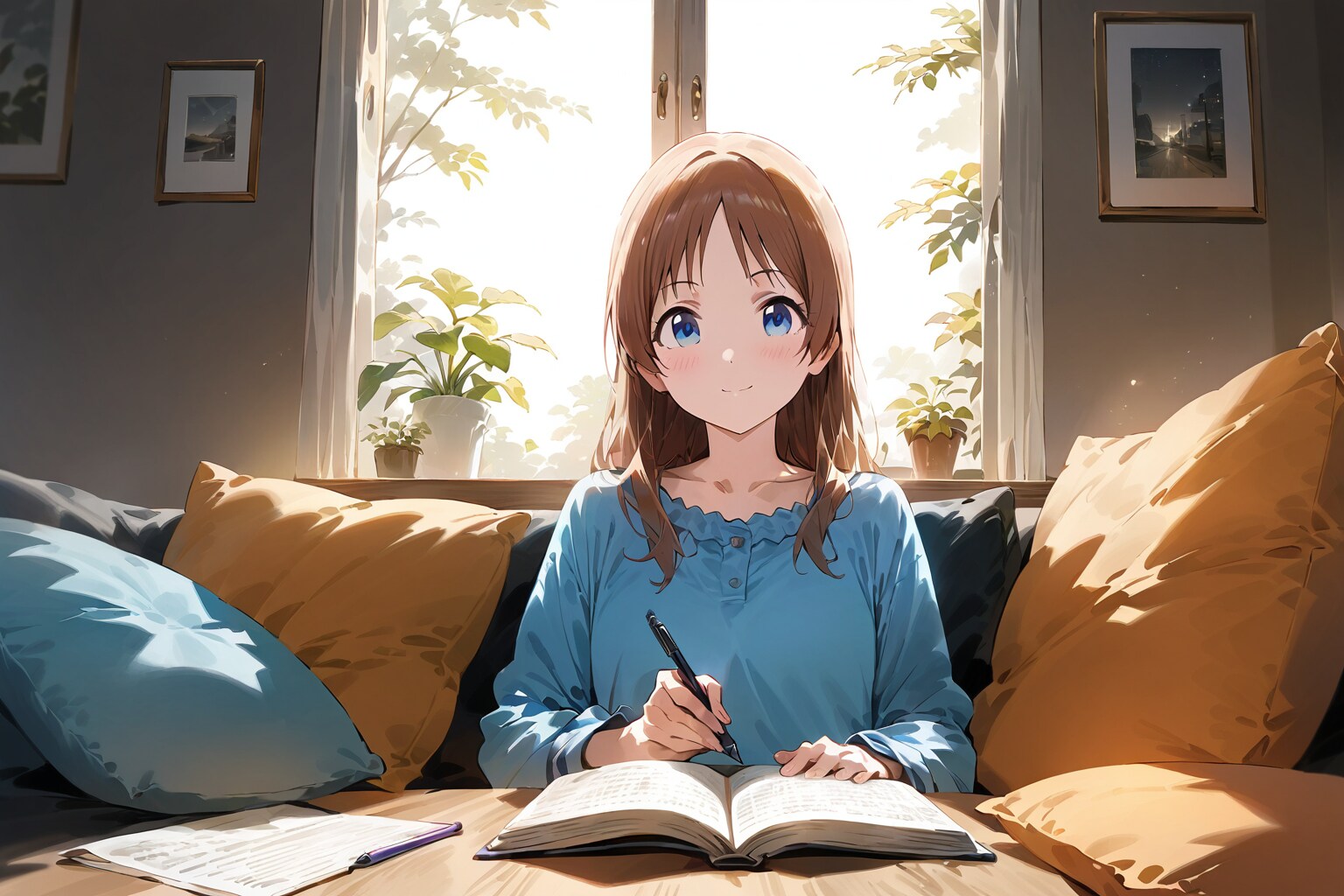 夏休みの宿題を手伝ってもらっています…… | の人気AIイラスト・グラビア