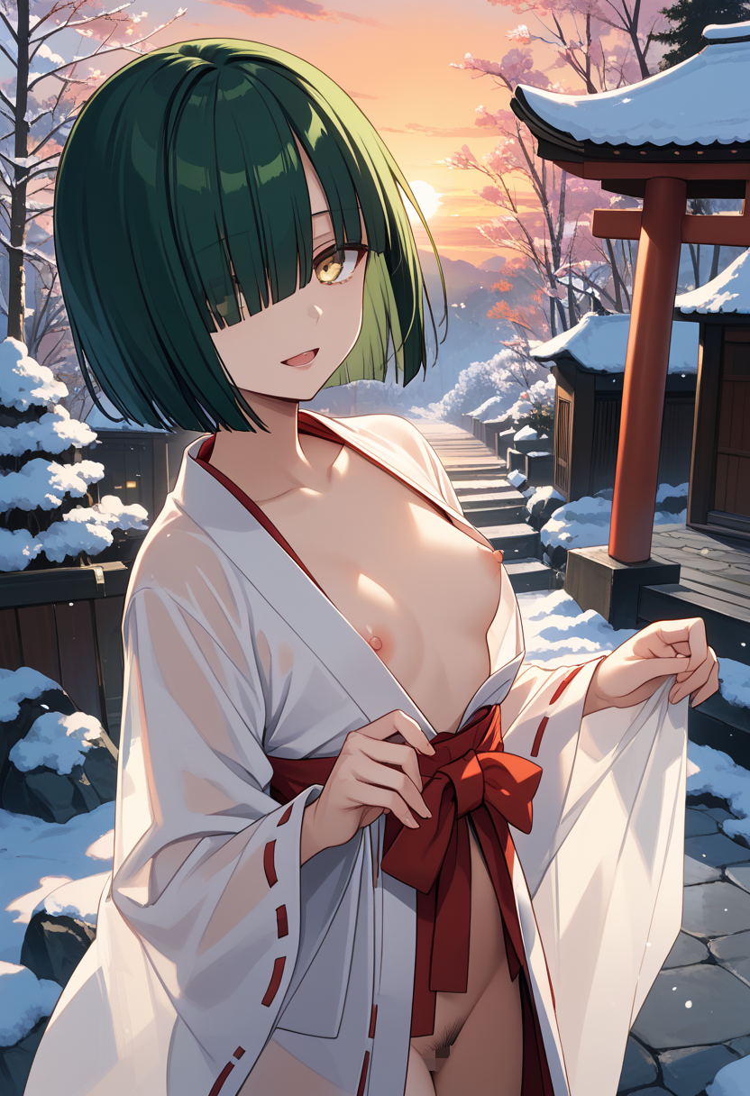 巫女のお手伝い中の先輩 #榊原朔