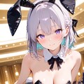 (883HQ)銀髪ちゃんバニーガール 3枚目