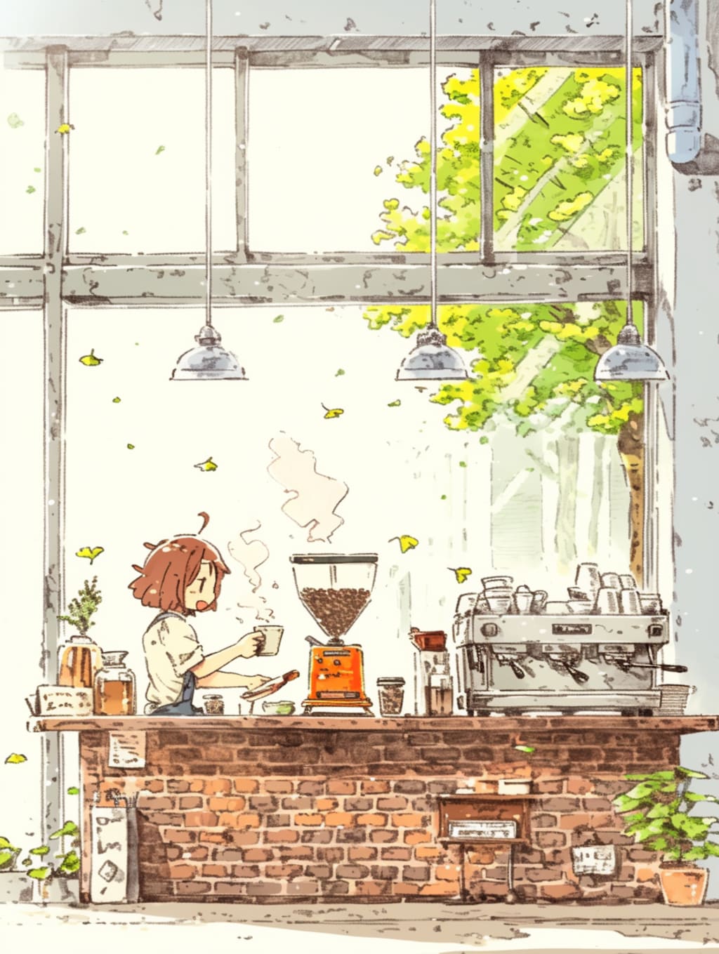 窓際のちいさなバリスタさん