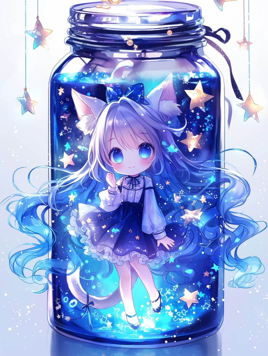 「瓶詰の少女」蒼77 | の人気AIイラスト・グラビア