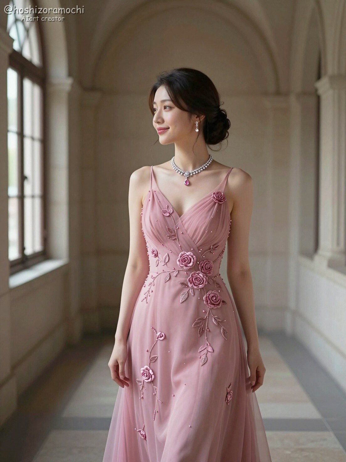 月明かりの晩餐会、薔薇色の淑女が纏う絹の宝石