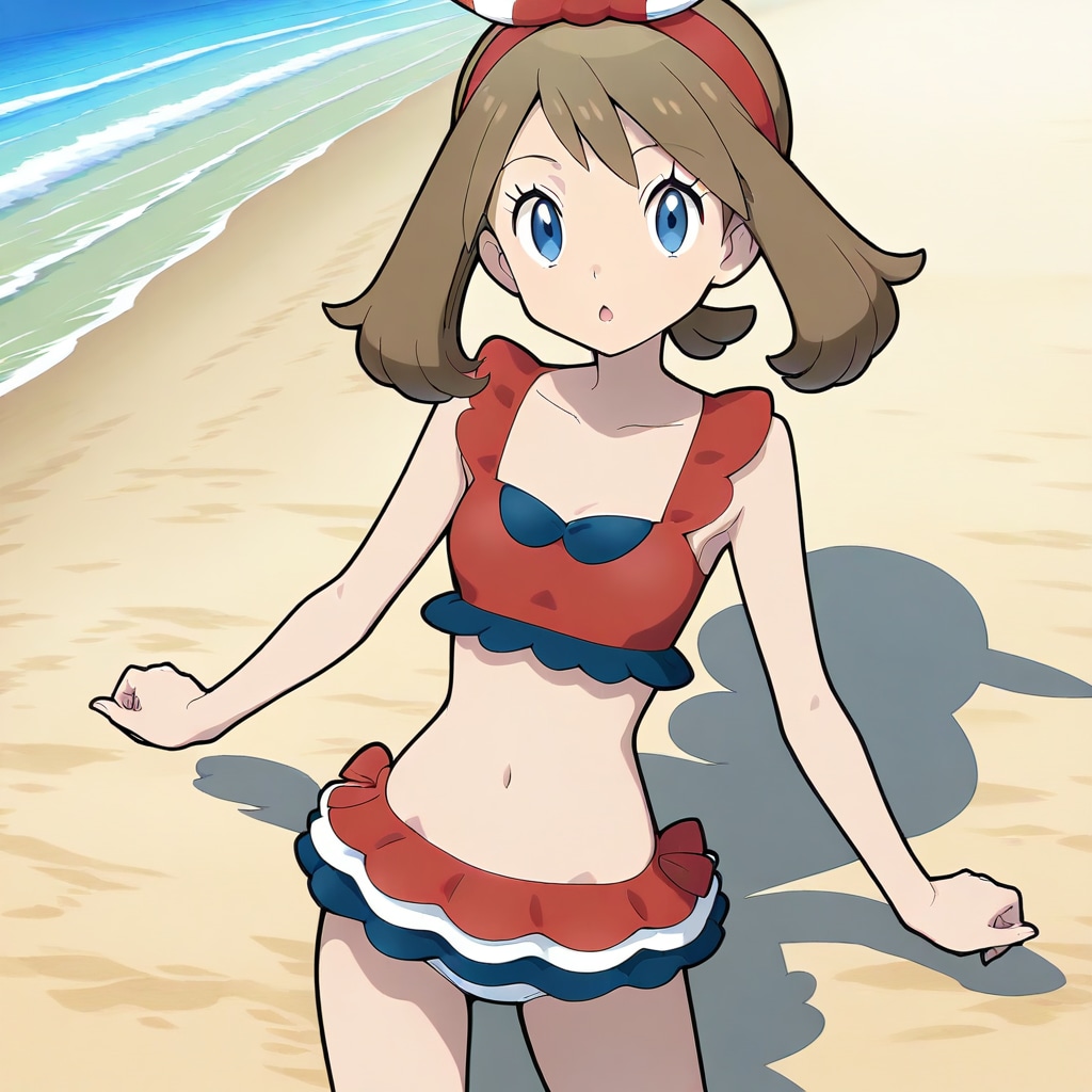 ちち生で水着ハルカ | の人気AIイラスト・グラビア