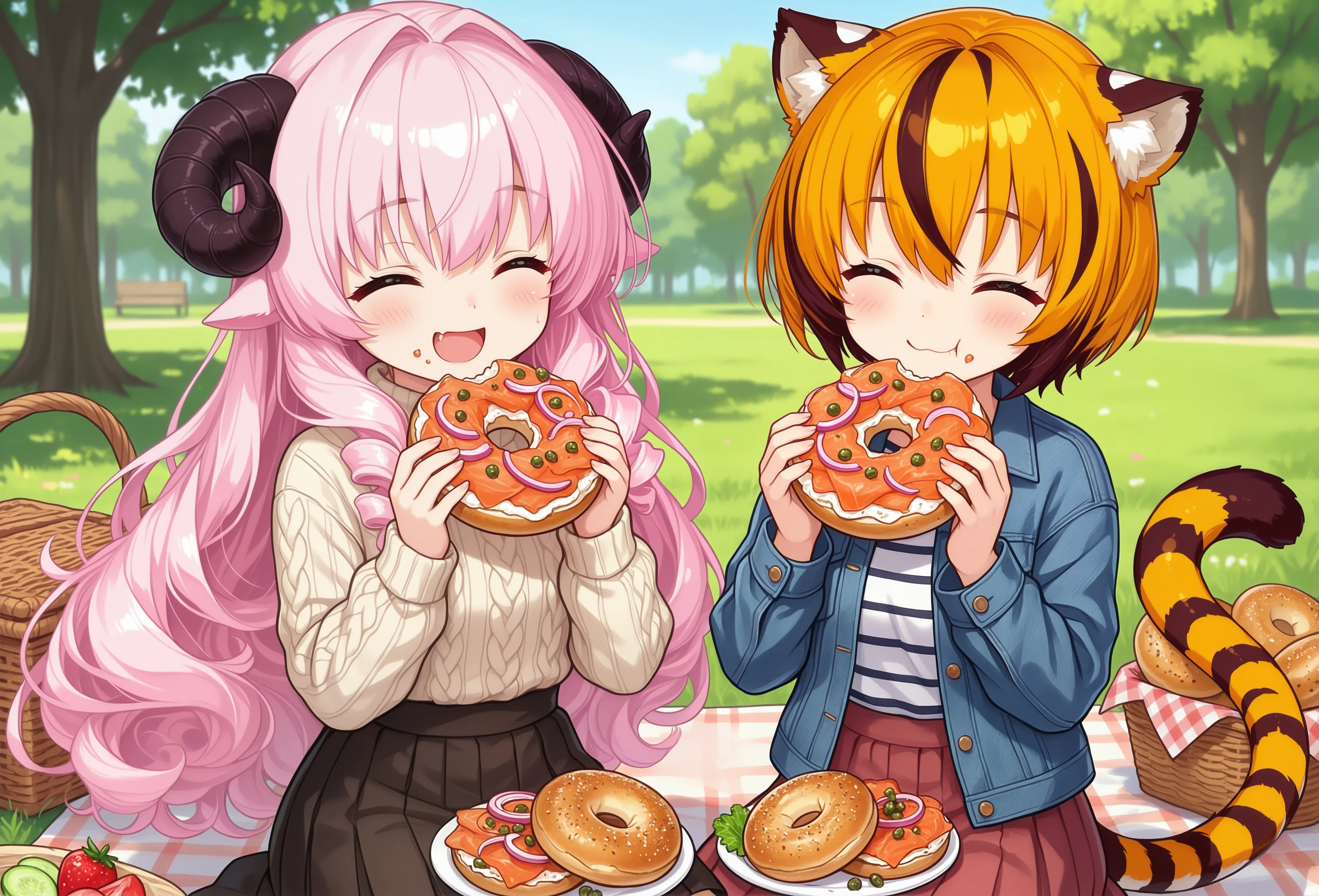 2月9日 National Bagels and Lox Day | の人気AIイラスト・グラビア