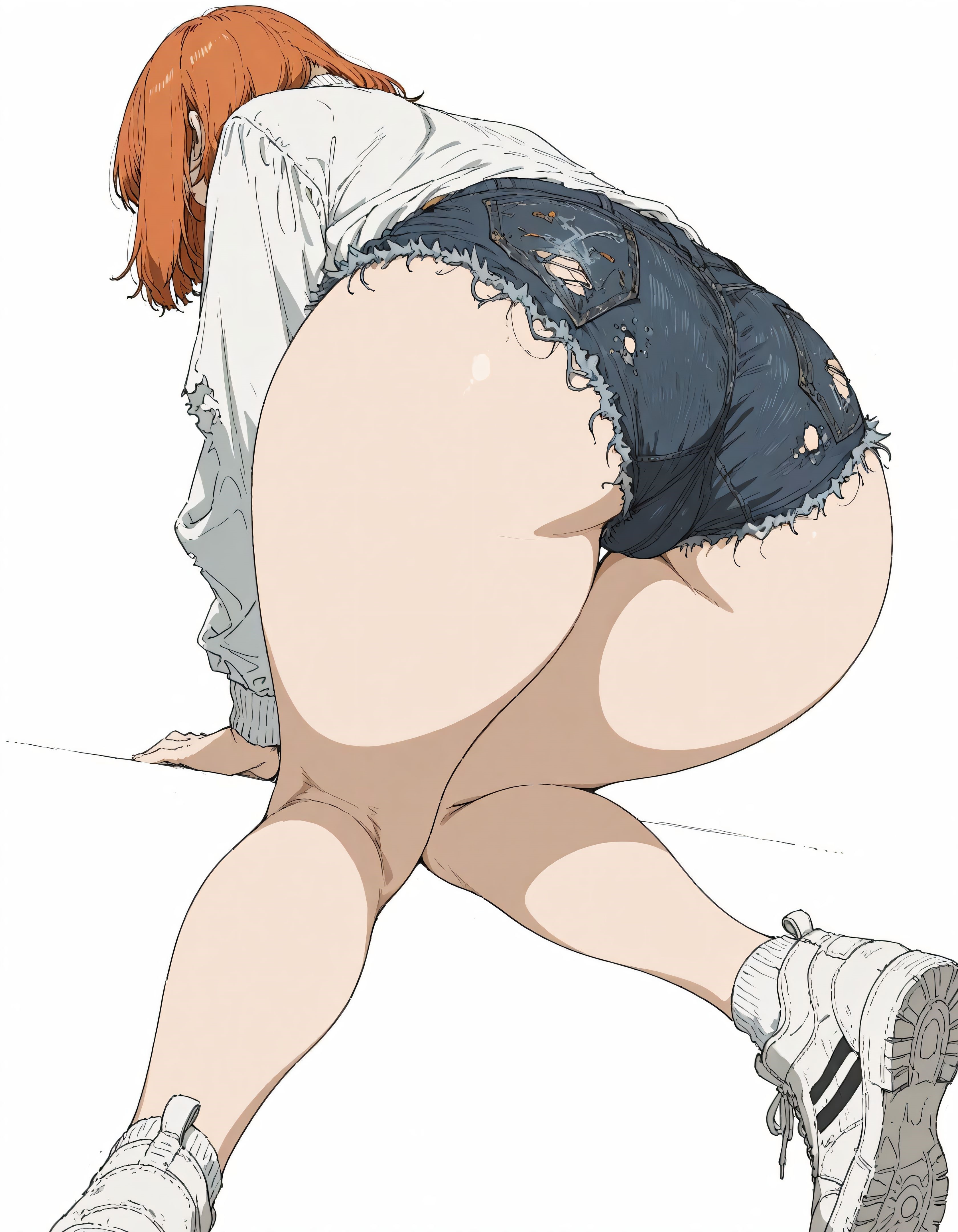 お尻とホットパンツ