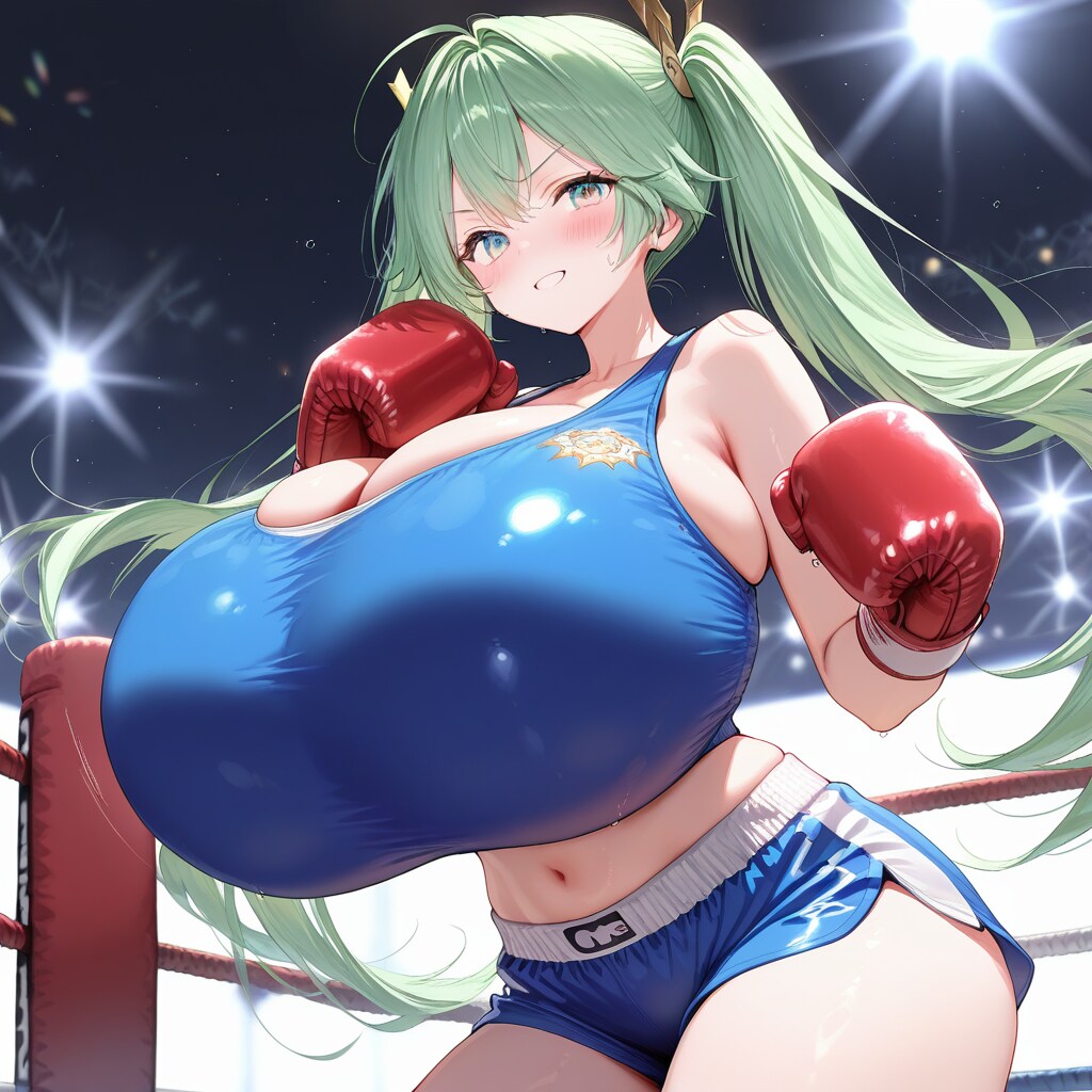 超乳ツインテボクサーちゃん