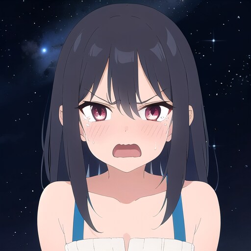 泣き怒り涙顔