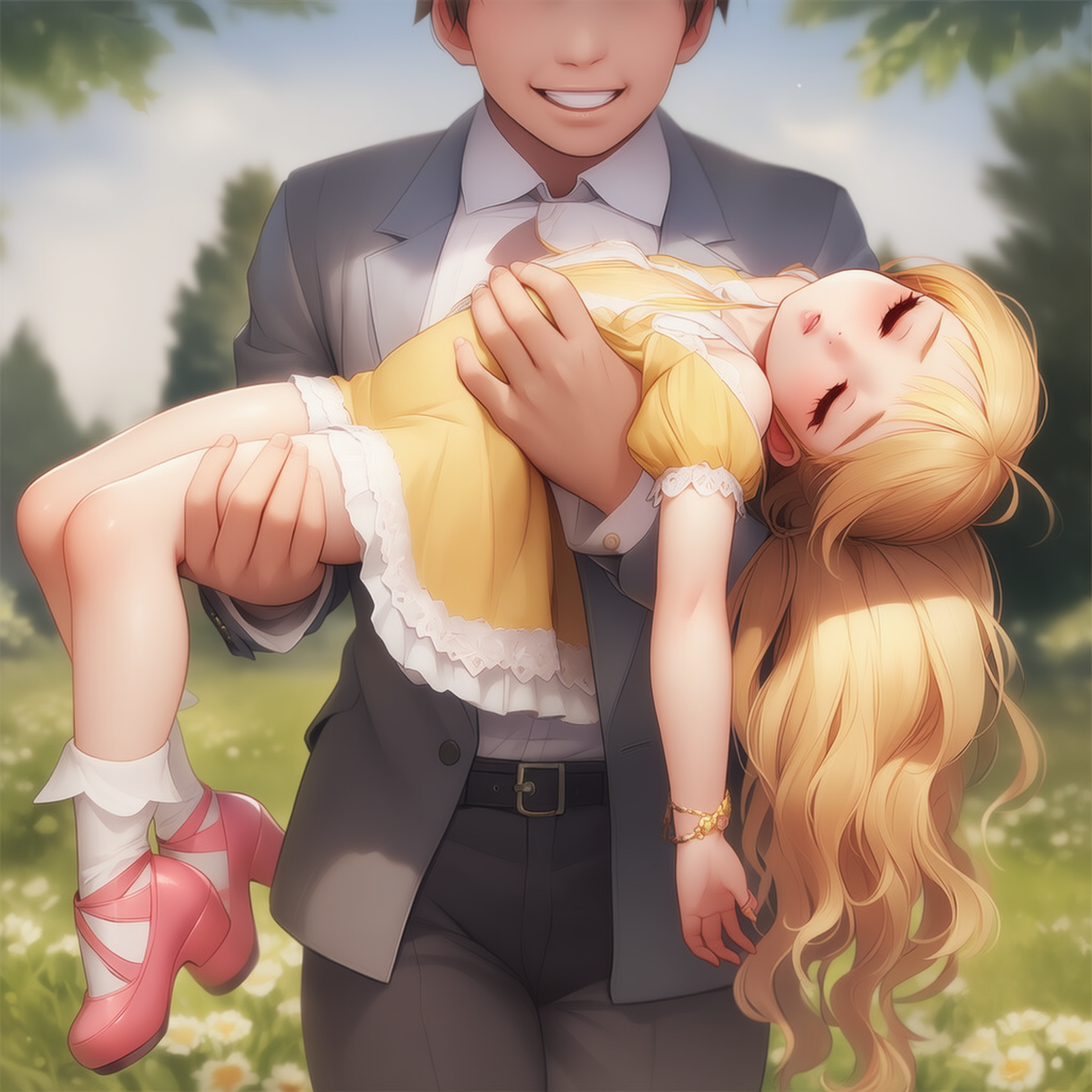金髪美少女失神中