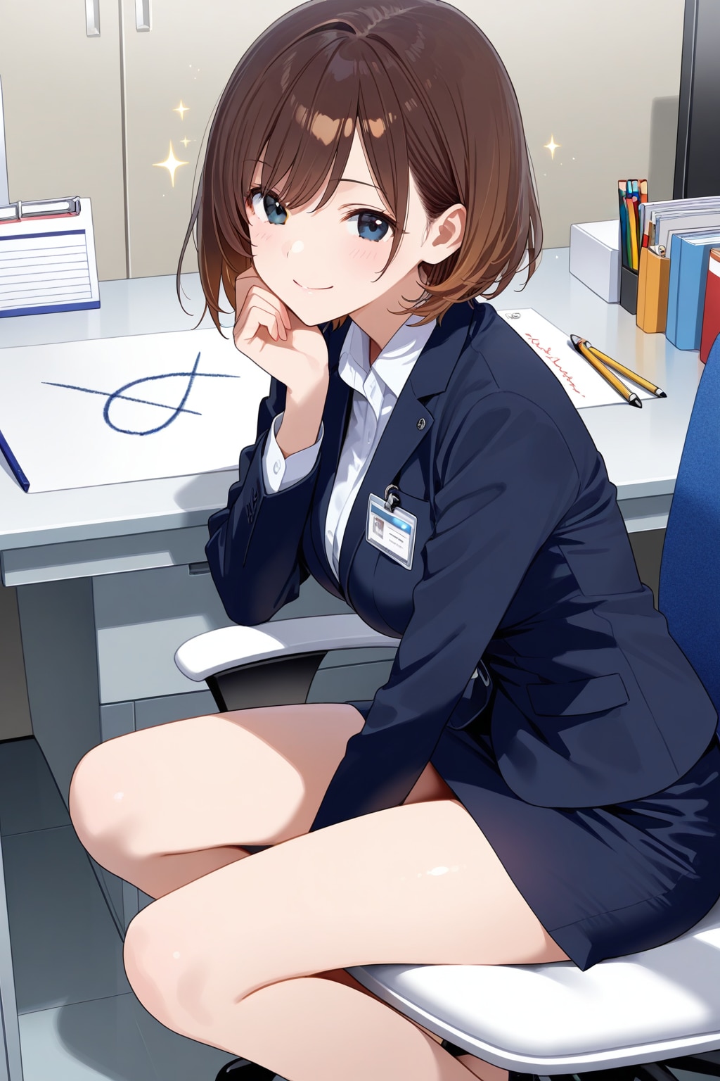 キラキラ輝く進入社員さん　アニメテイスト