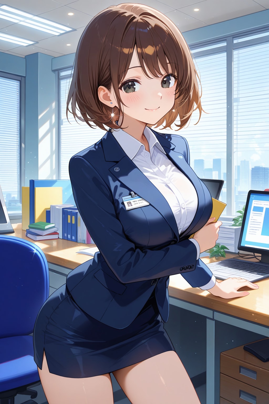 キラキラ輝く進入社員さん　アニメテイスト