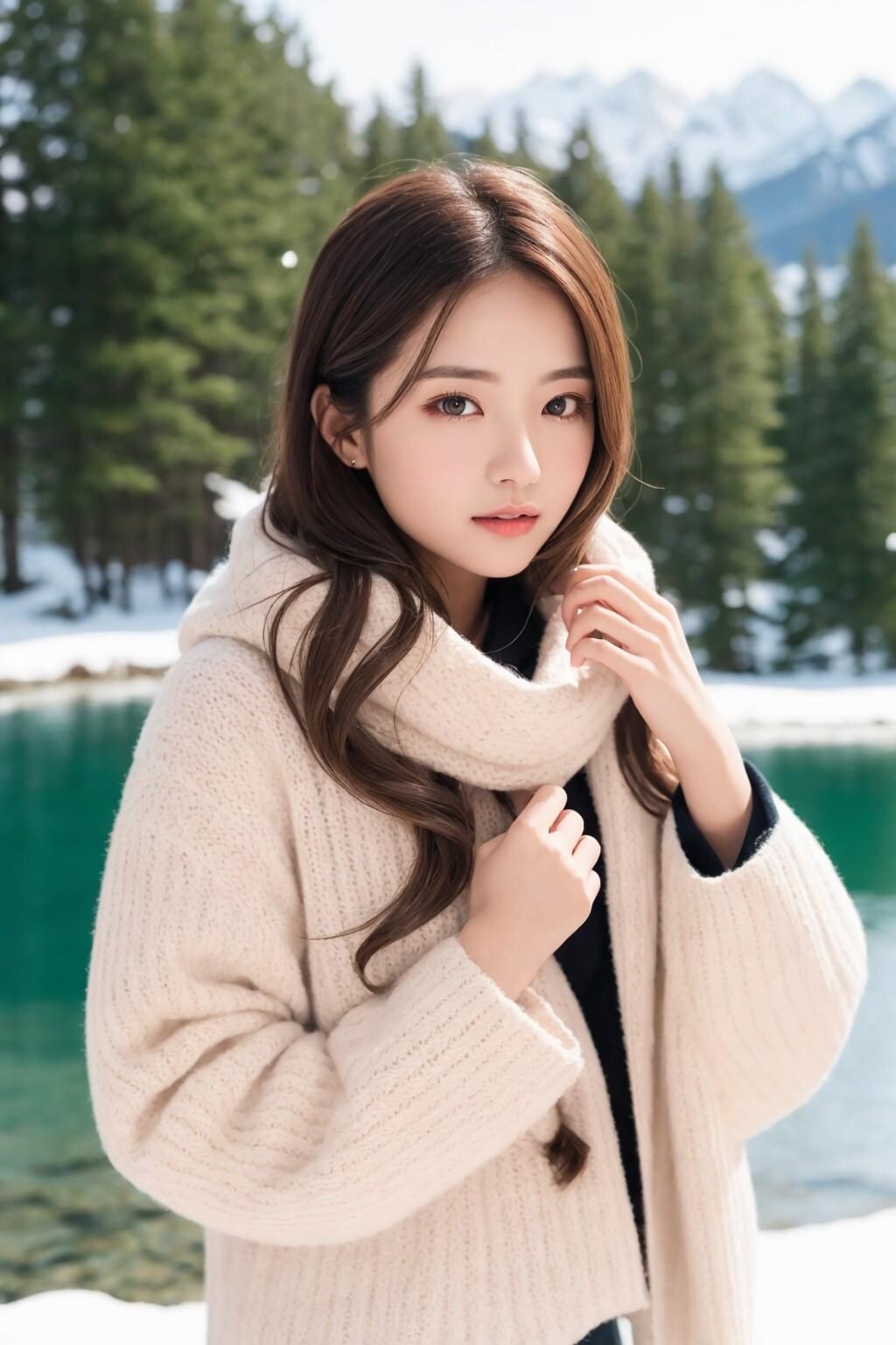 お姉さんとの雪中デート