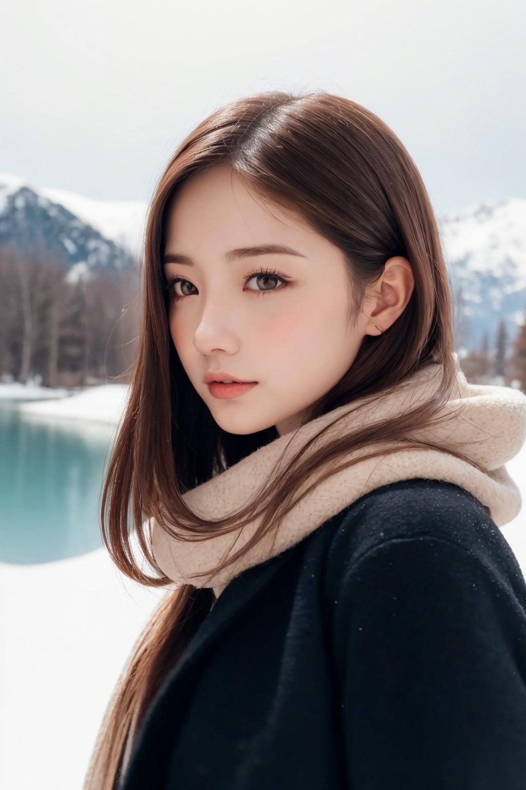お姉さんとの雪中デート