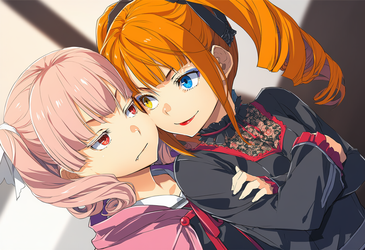 【FA御礼】メリッサちゃんと吸血鬼ちゃん | の人気AIイラスト・グラビア