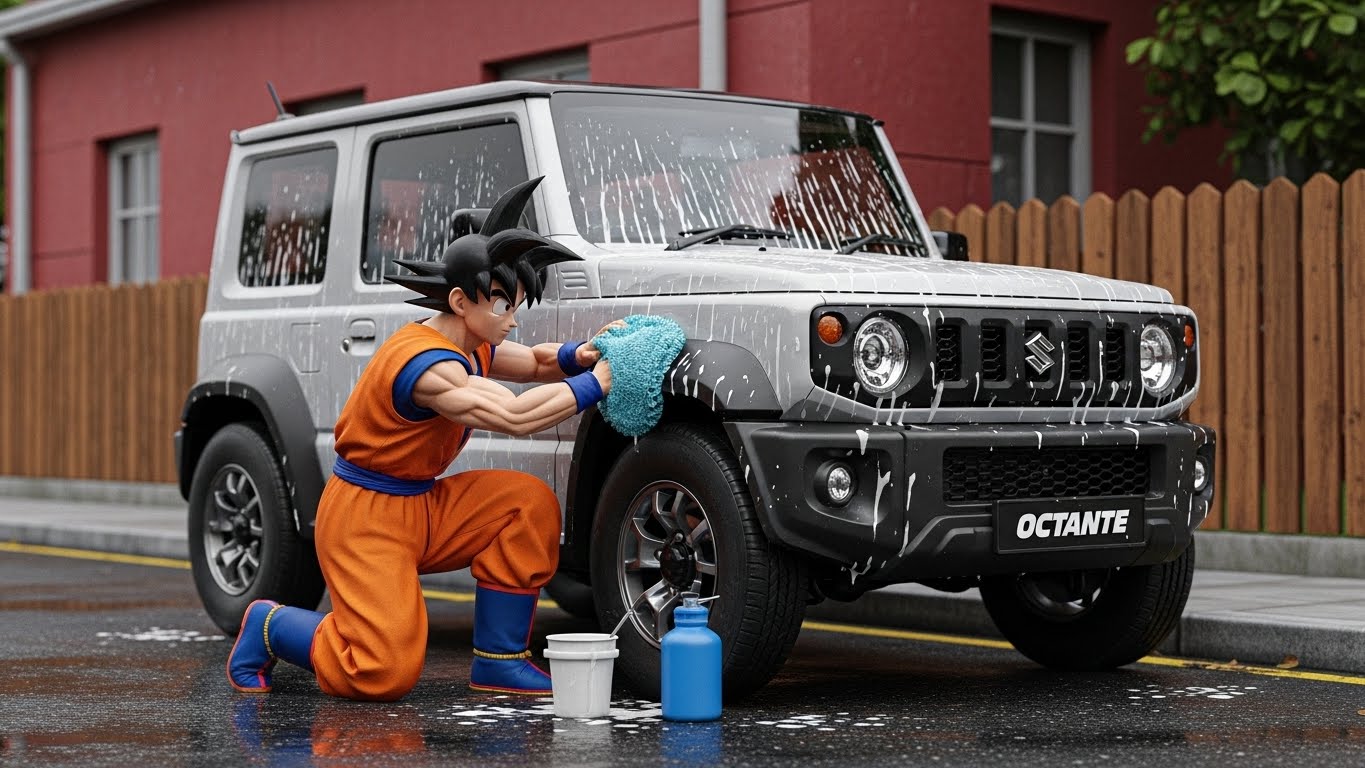 孫悟空がジムニーを洗う | の人気AIイラスト・グラビア