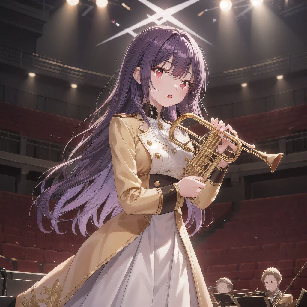 紫髪ロングでブラスバンドの少女５