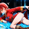 ネバネバスライムに襲われる火魔法使いちゃん 5枚目