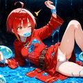 ネバネバスライムに襲われる火魔法使いちゃん 3枚目