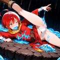 ネバネバスライムに襲われる火魔法使いちゃん 4枚目