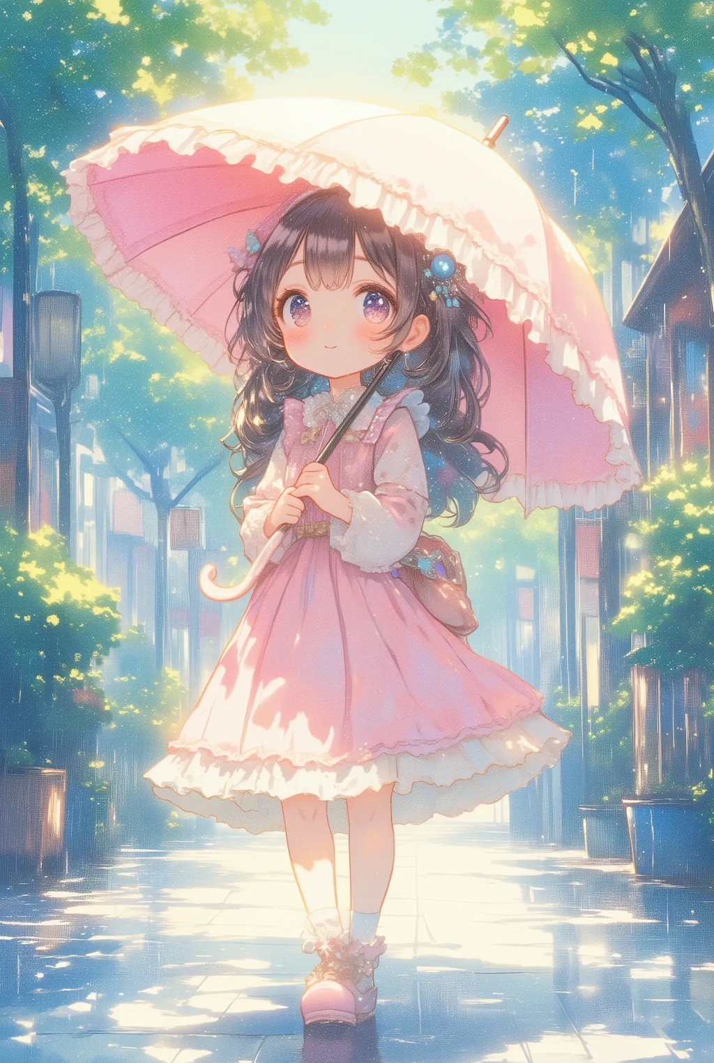 フリフリちゃんのフリフリ傘