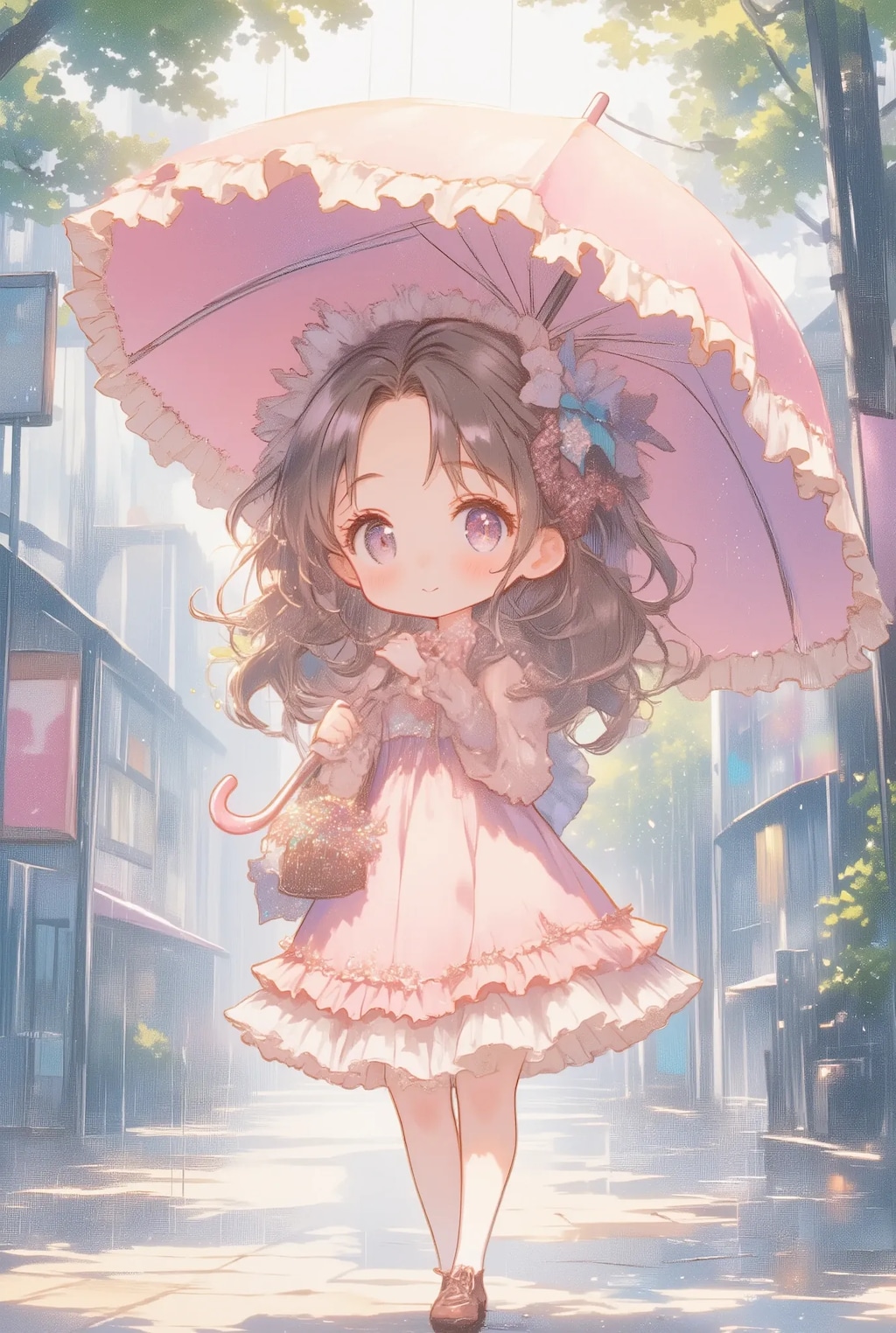 フリフリちゃんのフリフリ傘