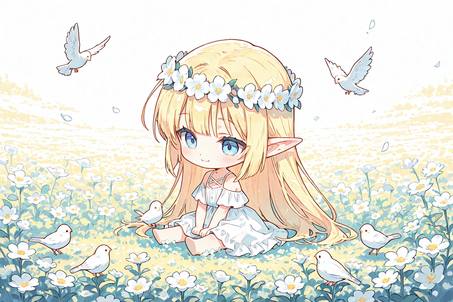 小鳥と仲良し | の人気AIイラスト・グラビア