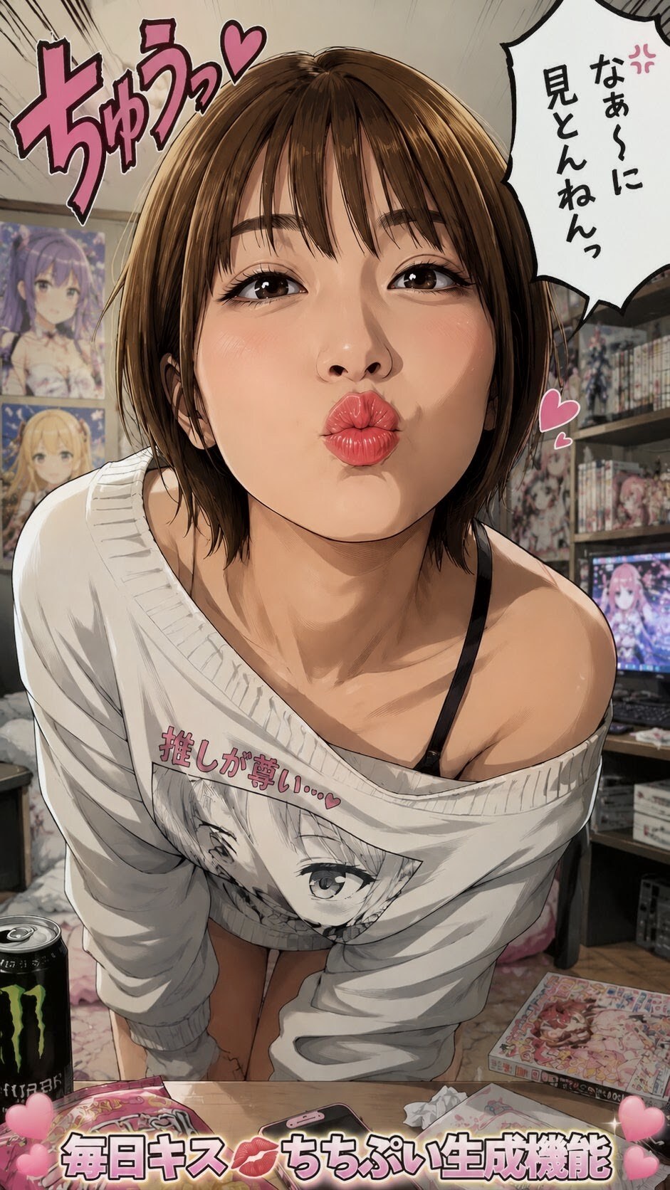 毎日キス💋ちちぷい生成機能