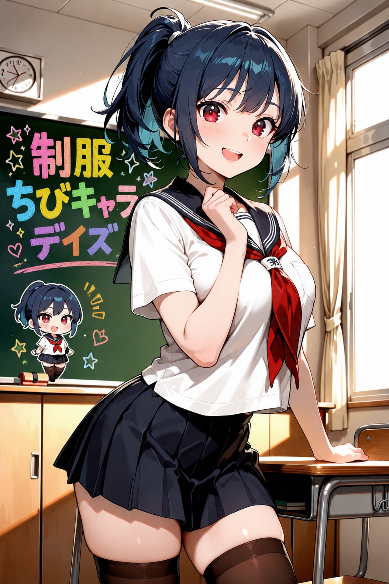 制服ちびキャラデイズ Z902 | の人気AIイラスト・グラビア