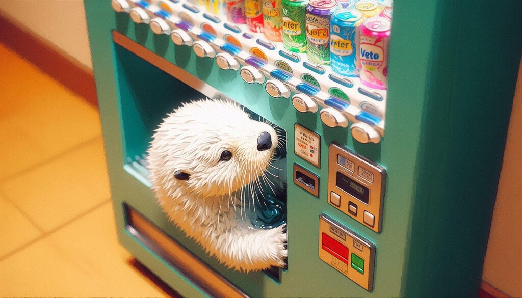 自販機と白ラッコ